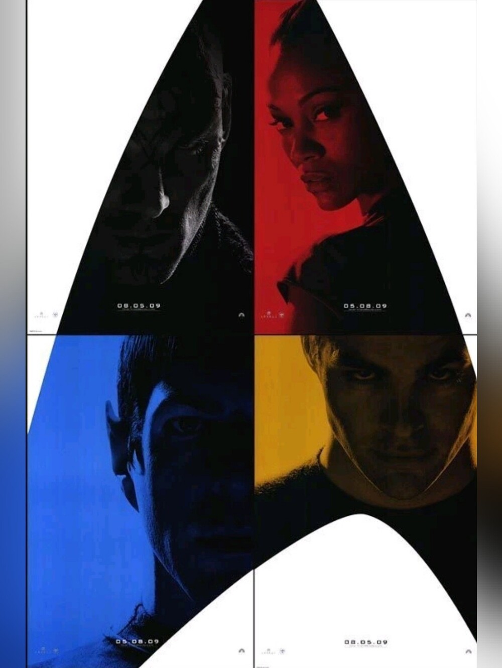 Set Of 4 Star Trek 2009 Movie Posters
